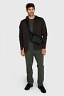Cotton French terry full-zip hoodie 3 | BROWN | Audimas