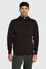 Cotton French terry full-zip hoodie 1 | BROWN | Audimas