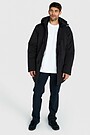 Elongated jacket with synthetic insulation 1 | BLACK | Audimas