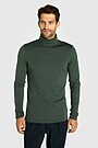Light merino wool roll neck top 1 | GREEN | Audimas
