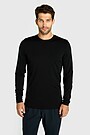 Light merino wool long sleeves top 1 | BLACK | Audimas