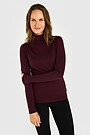 Light merino wool roll neck top 1 | PURPLE | Audimas