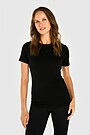 Merino wool short sleeve top 1 | BLACK | Audimas