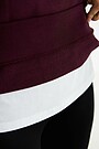 Cotton French terry crewneck sweatshirt 4 | BURGUND | Audimas