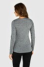 Merino wool long sleeve round neck top 2 | GREY | Audimas