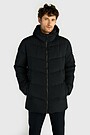 Down jacket with hood 1 | BLACK | Audimas
