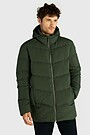 Down jacket with hood 1 | GREEN | Audimas