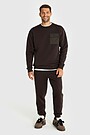 Cotton fleece sweatpants 1 | BROWN | Audimas