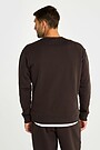 Cotton fleece crewneck sweatshirt 2 | BROWN | Audimas
