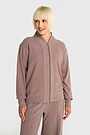 Velour full-zip sweatshirt 1 | Hazel | Audimas