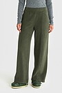 Velour wide sweatpants 2 | GREEN | Audimas