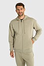Cotton fleece full-zip hoodie 1 | Cream | Audimas