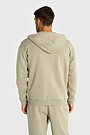 Cotton fleece full-zip hoodie 2 | Cream | Audimas