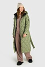 Down coat with cocooning hood 1 | GREEN | Audimas