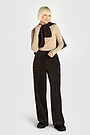 Wide corduroy velour sweatpants 1 | BROWN | Audimas
