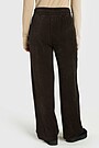Wide corduroy velour sweatpants 3 | BROWN | Audimas