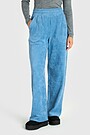 Wide corduroy velour sweatpants 2 | BLUE | Audimas