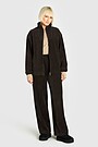 Full-zip corduroy velour sweatshirt 5 | BROWN | Audimas