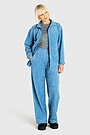 Full-zip corduroy velour sweatshirt 5 | BLUE | Audimas