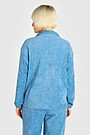 Full-zip corduroy velour sweatshirt 2 | BLUE | Audimas