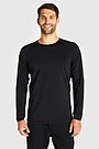 Synthetic T-shirts with brushed inside 1 | BLACK | Audimas