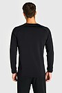 Synthetic T-shirts with brushed inside 2 | BLACK | Audimas