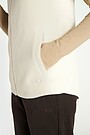 Full-zip fleece vest 3 | Cream | Audimas
