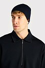 Knitted merino wool beanie 1 | BLUE | Audimas