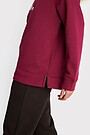 Cotton fleece hoodie 4 | PINK | Audimas