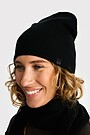 Knitted merino wool hat 4 | BLACK | Audimas