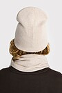 Knitted merino wool hat 3 | BROWN | Audimas