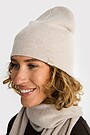 Knitted merino wool hat 4 | BROWN | Audimas