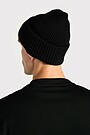 Knitted beanie with with Lenzing EcoVero viscose 3 | BLACK | Audimas