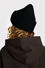 Knitted beanie with with Lenzing EcoVero viscose 4 | BLACK | Audimas