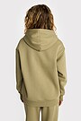 Oversized cotton fleece hoodie 2 | GREEN | Audimas