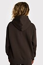 Oversized cotton fleece hoodie 2 | BROWN | Audimas