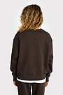 Oversized cotton fleece sweatshirt 2 | BROWN | Audimas