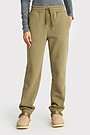 Oversized cotton fleece sweatpants 2 | GREEN | Audimas