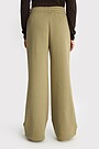 Wide cotton fleece sweatpants 3 | GREEN | Audimas