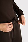 Wide cotton fleece sweatpants 3 | BROWN | Audimas