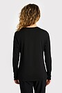 Cotton T-shirt with long sleeves 2 | BLACK | Audimas