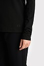 Cotton T-shirt with long sleeves 3 | BLACK | Audimas