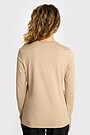 Cotton T-shirt with long sleeves 2 | Cream | Audimas