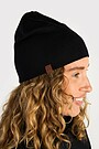 Knitted merino wool beanie 4 | BLACK | Audimas