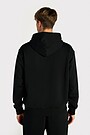 Oversized cotton fleece hoodie 2 | BLACK | Audimas