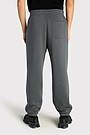 Oversized cotton fleece sweatpants 3 | GREY | Audimas