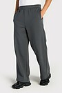 Wide cotton fleece sweatpants 2 | GREY | Audimas