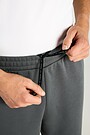 Wide cotton fleece sweatpants 4 | GREY | Audimas