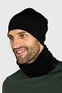 Merino wool hat and neck cuff set 3 | BLACK | Audimas