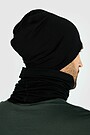 Merino wool hat and neck cuff set 5 | BLACK | Audimas